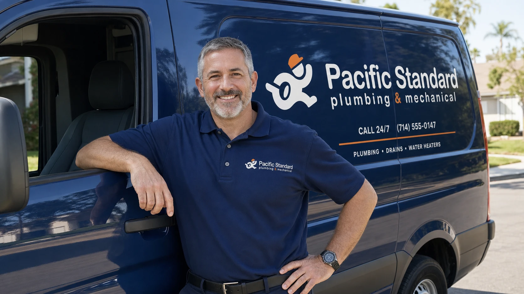 SD Handyman Co. LLC service van parked outside a home in Imperial Beach