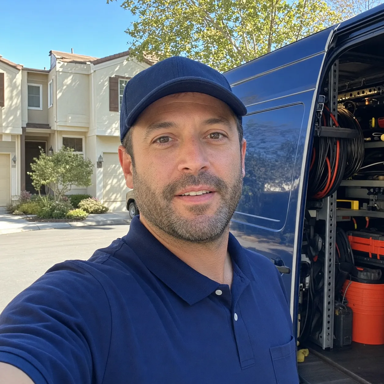 Technician selfie from the field